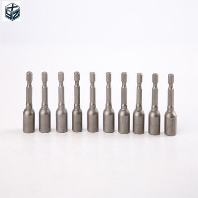 Естественная отделка CRV Материал 6.35 Шексагон 10mm*48mm*10PC Сильный магнитный ореховой драйвер