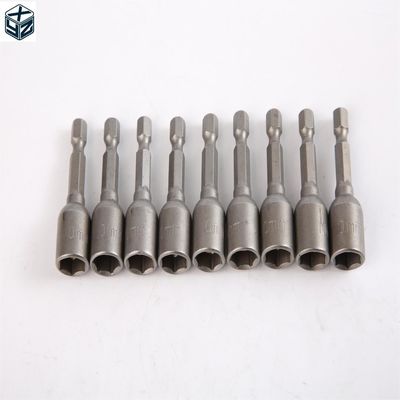 Естественная отделка CRV Материал 6.35 Шексагон 10mm*48mm*10PC Сильный магнитный ореховой драйвер