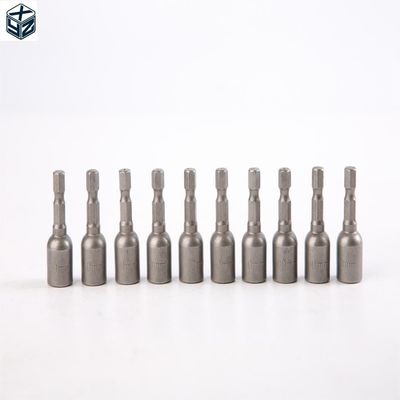 Материал CRV 6.35 Шестконный 10mm*42mm*10PC Магнитный ореховой драйвер для сильного магнитного
