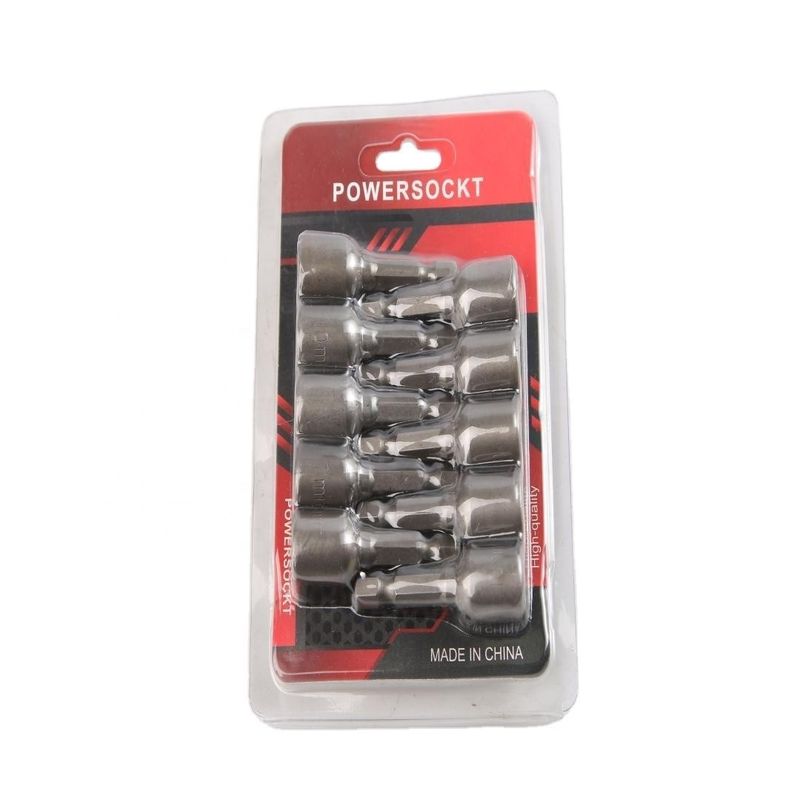 Естественная отделка CRV Материал 6.35 Шексагон 10mm*48mm*10PC Сильный магнитный ореховой драйвер